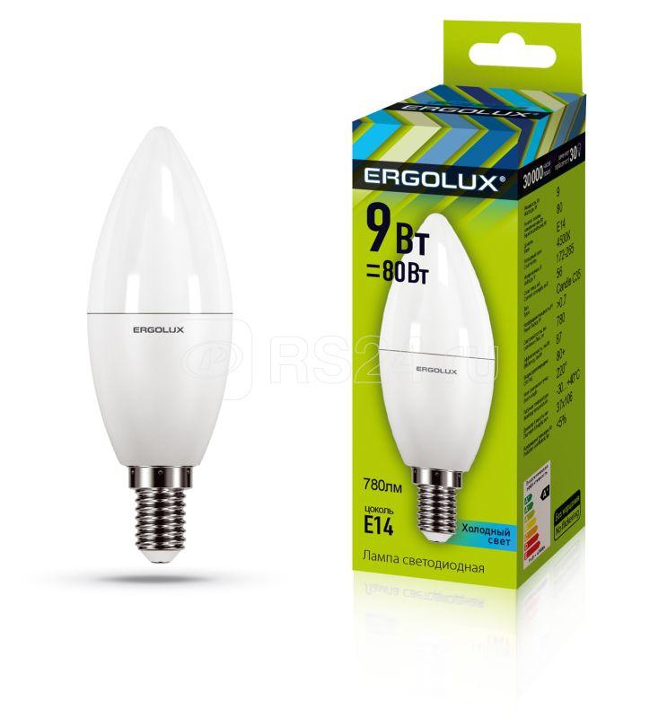 Лампа Ergolux led C35 9W E14 4K