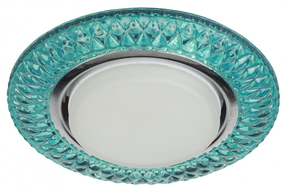 Св-к DK LD23 GX53 BL2/WH бирюз с подсв.