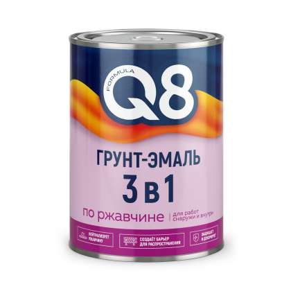Грунт-эмаль по ржавчине 3в1 ФОРМУЛА ЧЕРНАЯ 0,9 кг