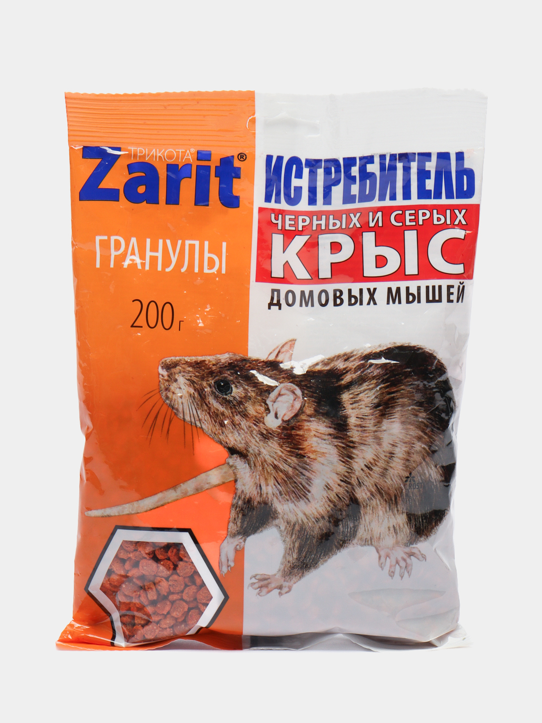 Гранулы от кр и мышей 200г. Зарит ТриКота