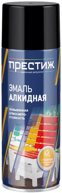 ПРЕСТИЖ аэрозоль эмаль ЧЕРНАЯ матовая