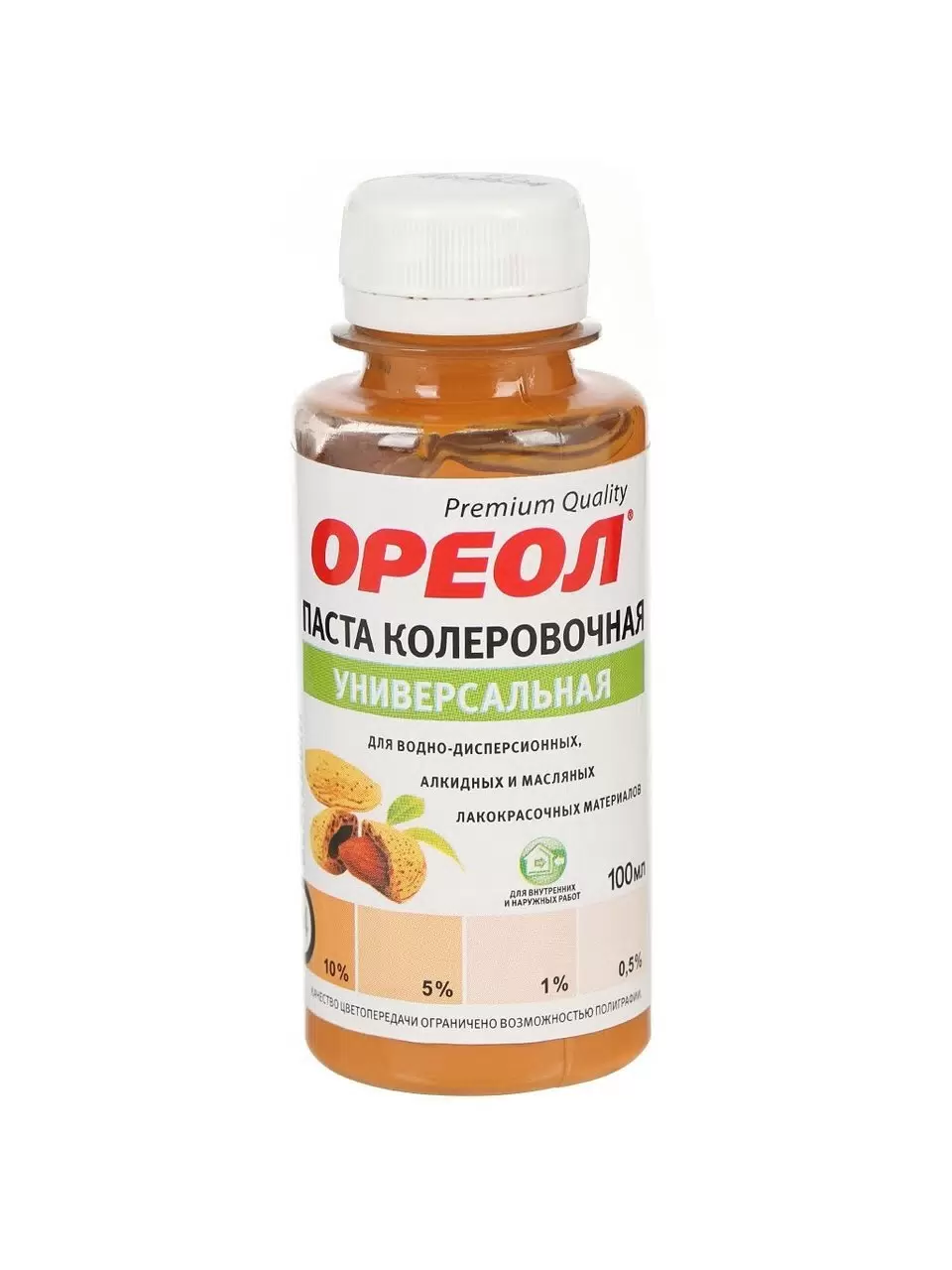 Колеровочная универсальная паста ОРЕОЛ бежевая (04) 100 мл