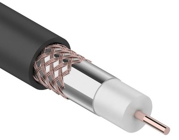 Кабель коакс.RG-6U 75 Ом чарный наружный ПРЕМИУМ