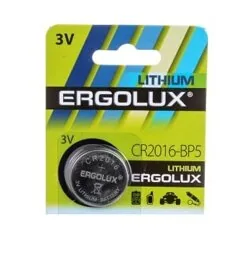 Ergolux Батарейка литиевая CR2016  3в