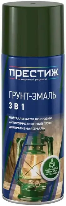 ПРЕСТИЖ аэрозоль грунт-эмаль 3в1 ЧЕРНАЯ