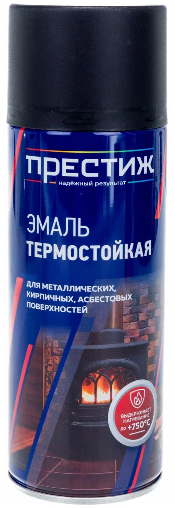 ПРЕСТИЖ аэрозоль эмаль ЧЕРНАЯ термостойкая
