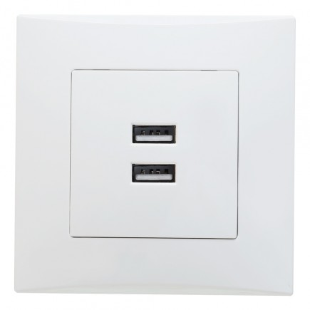 Розетка ВЕГА USB 2.1A белая