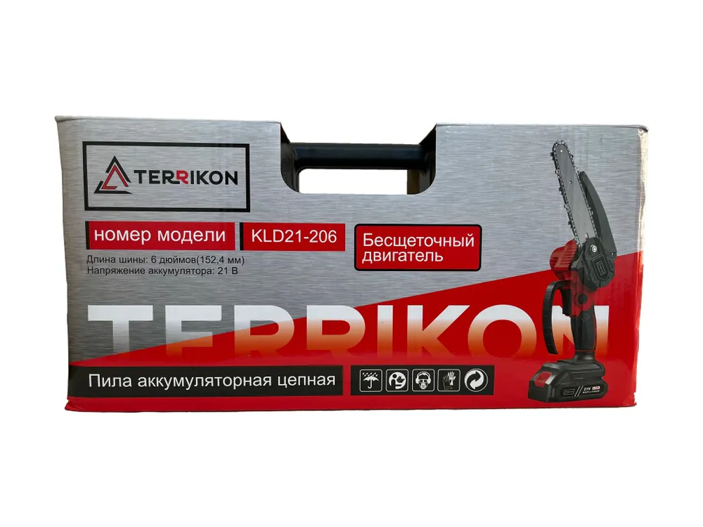 Пила цепная акк. бесщет. 6 " ТЕРРИКОН 21В 21-206