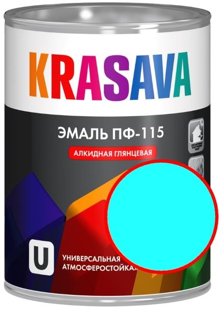 Эмаль ПФ-115 Бирюзовая КРАСАВА 0,9кг