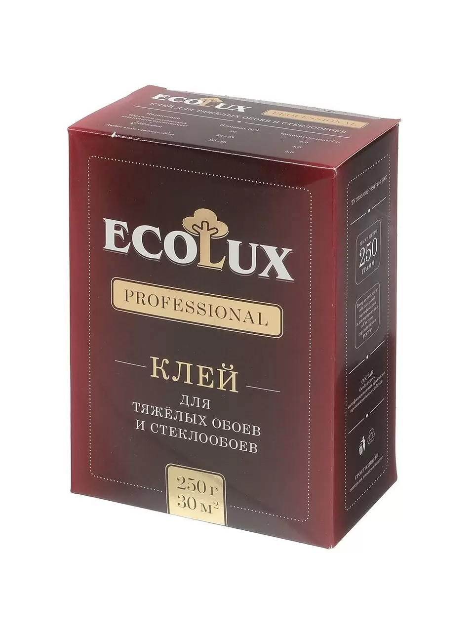 Клей обойный ECOLUX СТЕКЛООБОИ 0.25 кг