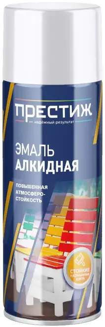 ПРЕСТИЖ аэрозоль эмаль БЕЛАЯ матовая