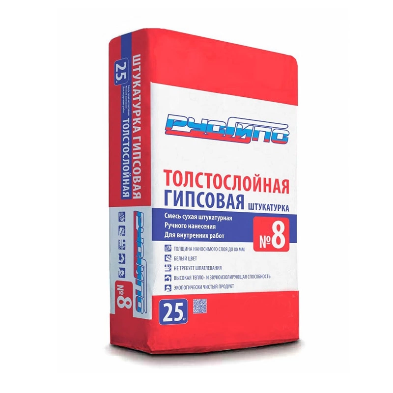 РУС ГИПС Штукатурка гипс №8 25кг