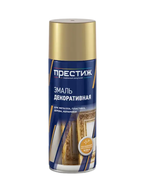 ПРЕСТИЖ аэрозоль декор эмаль металлик ЛИМОННОЕ ЗОЛОТО