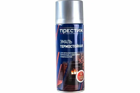 ПРЕСТИЖ аэрозоль эмаль СЕРЕБРИСТАЯ термостойкая