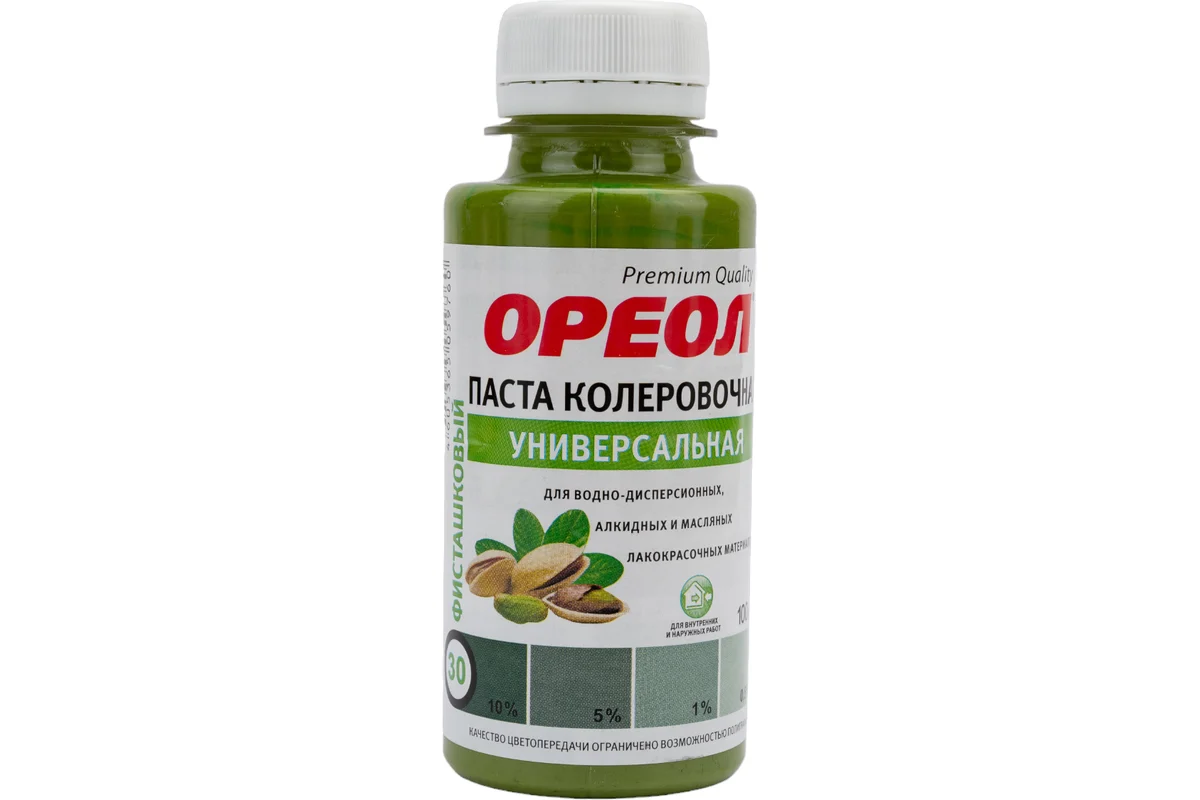 Колеровочная универсальная паста ОРЕОЛ фисташковая (30) 100мл