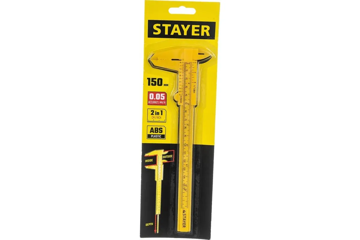 Штангенциркуль STAYER "STANDARD" пластмассовый, 150 мм