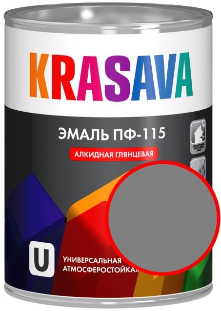 Эмаль ПФ-115 Серая КРАСАВА 2,7кг