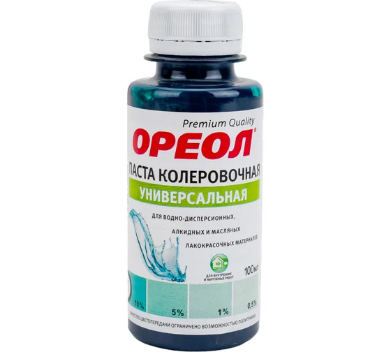 Колеровочная универсальная паста ОРЕОЛ морская волна (15) 100 мл