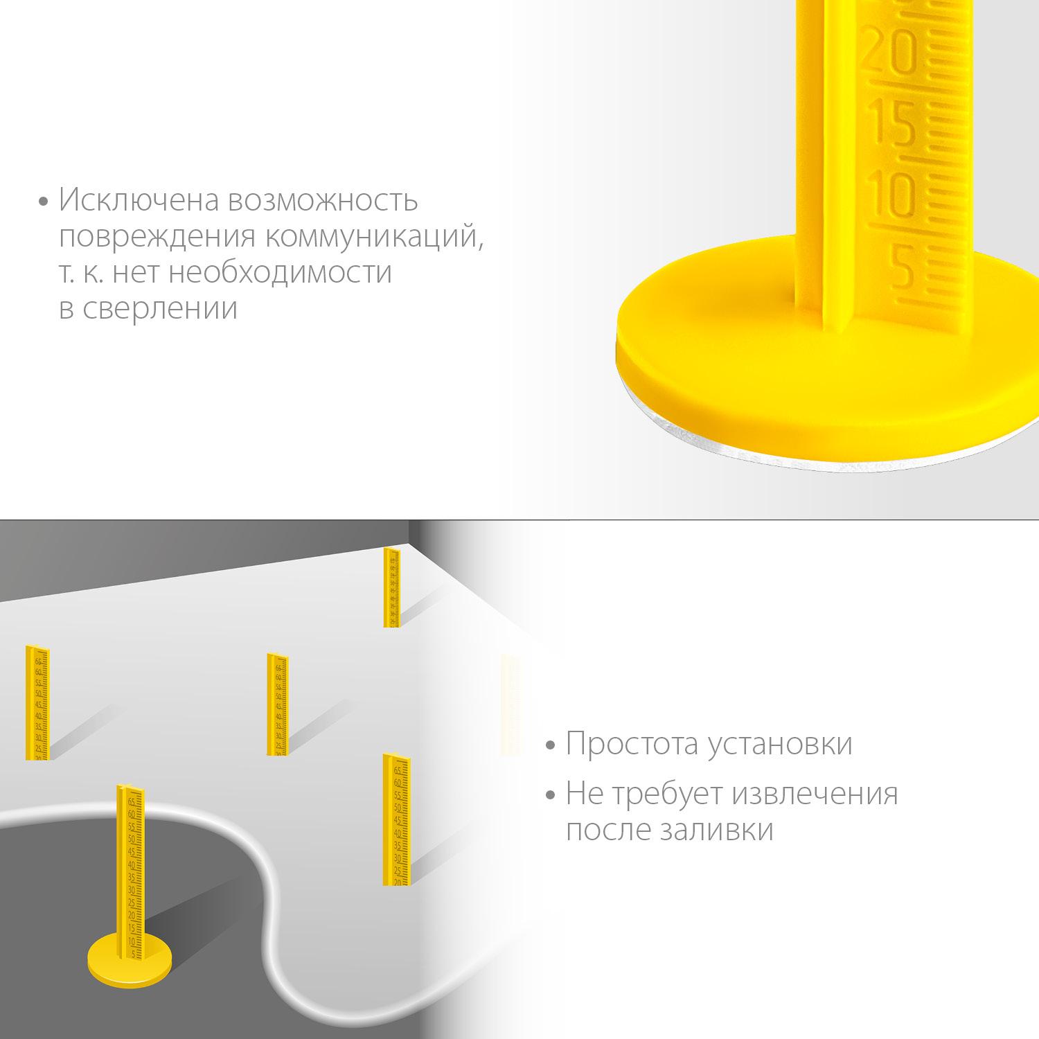 Маячки для наливного пола 20шт