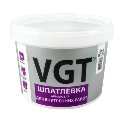 Шпатлевка для внутренних работ 3,6кг VGT