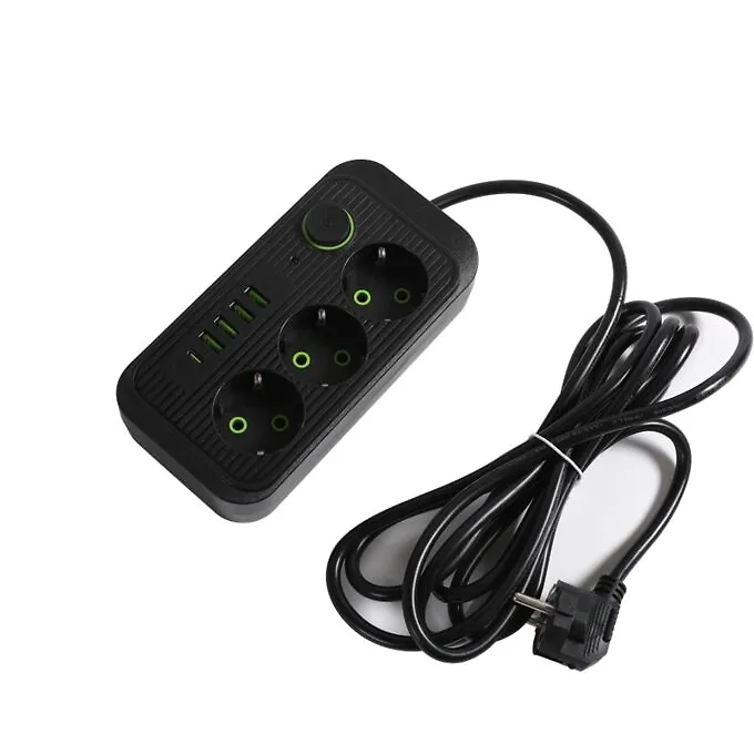 Удлинитель 3 гнезда + 3 USB