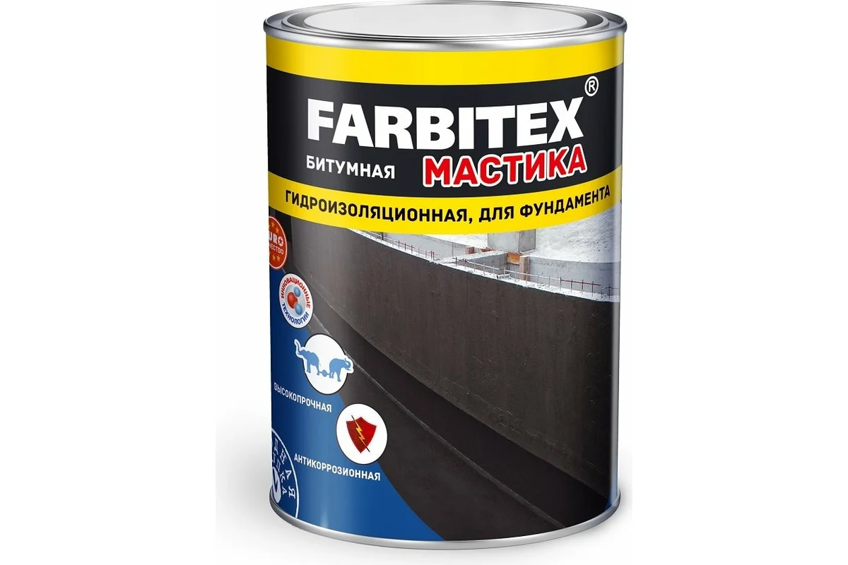 Мастика битумная гидроизоляционная(2кг) Farbitex