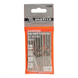Сверло по металлу Matrix HSS 5,0мм (71550)